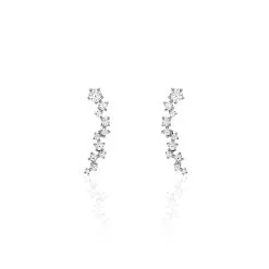 Histoire D'Or Boucles D'oreilles Pendantes Enza Argent Blanc Oxyde De Zirconium