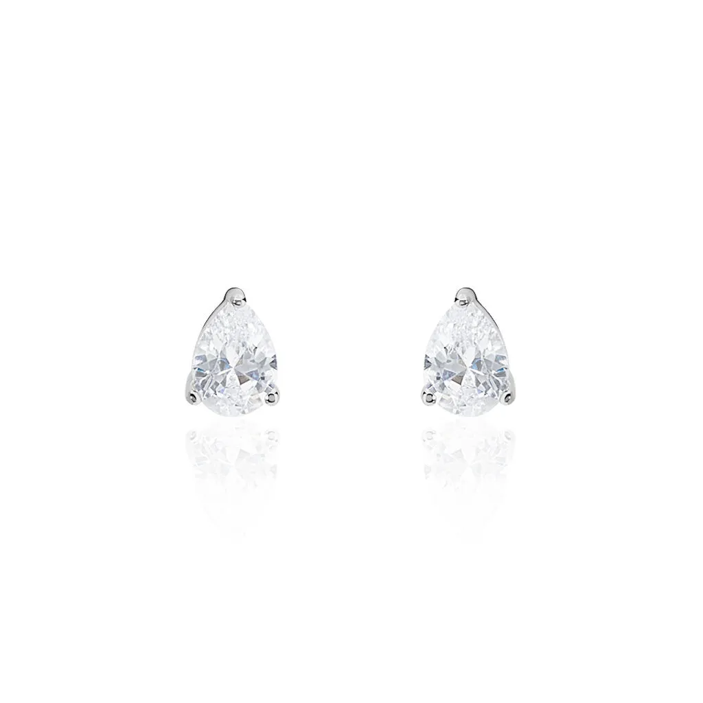 Histoire D'Or Boucles D'oreilles Puces Clarysse Argent Blanc Oxyde De Zirconium 3 Histoire D'Or Boucles D'oreilles Puces Clarysse Argent Blanc Oxyde De Zirconium