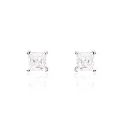 Histoire D'Or Boucles D'oreilles Puces Alys Argent Blanc Oxyde De Zirconium