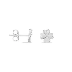 Histoire D'Or Boucles D'oreilles Puces Luce Argent Blanc Oxyde De Zirconium -Boucles d'oreilles Bracelet Soldes FAOFBZW0XM view1