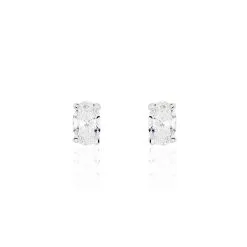 Histoire D'Or Boucles D'oreilles Puces Mathilda Argent Blanc Oxyde De Zirconium