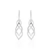 Histoire D'Or Boucles D'oreilles Pendantes Malika Argent Blanc Oxyde De Zirconium