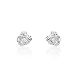 Histoire D'Or Boucles D'oreilles Puces Bouton D'or Argent Blanc Oxyde De Zirconium