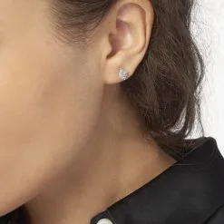 Histoire D'Or Boucles D'oreilles Puces Dilay Argent Blanc Oxyde De Zirconium -Boucles d'oreilles Bracelet Soldes FAOFBZW12Q model1