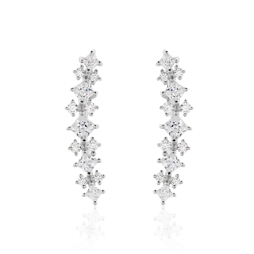 Histoire D'Or Boucles D'oreilles Pendantes Sarida Argent Blanc Oxyde De Zirconium 3 Histoire D'Or Boucles D'oreilles Pendantes Sarida Argent Blanc Oxyde De Zirconium