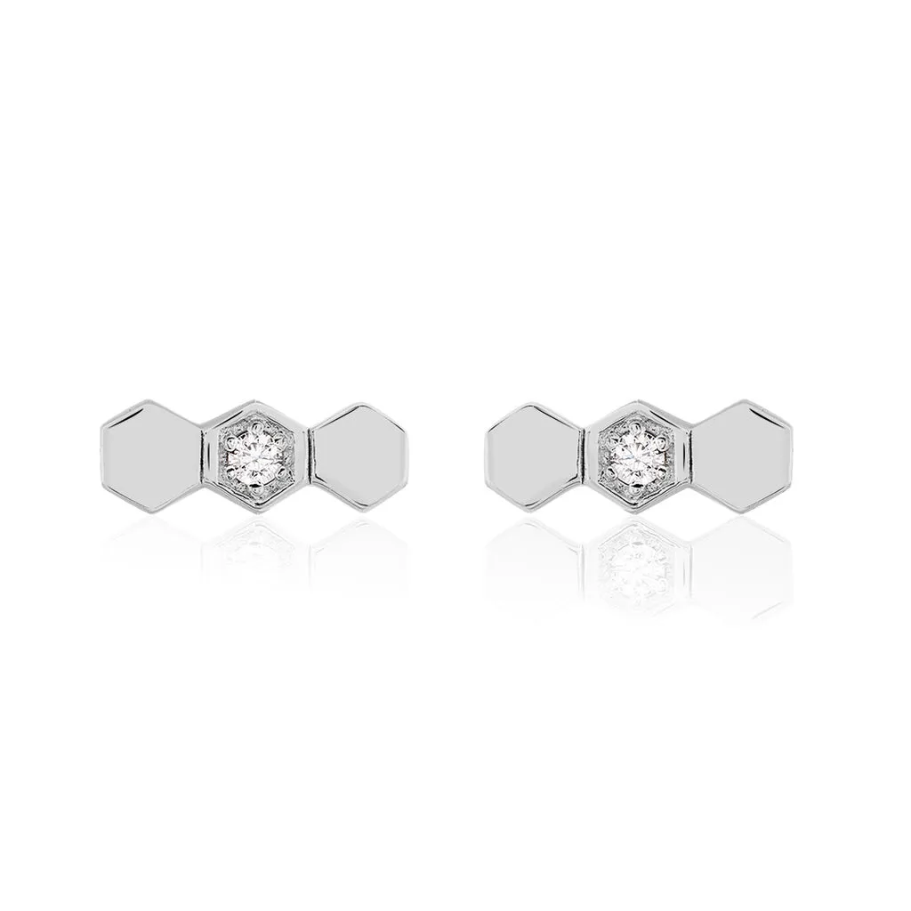 Histoire D'Or Boucles D'oreilles Puces Onaissa Argent Blanc Oxyde De Zirconium 3 Histoire D'Or Boucles D'oreilles Puces Onaissa Argent Blanc Oxyde De Zirconium