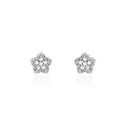 Histoire D'Or Boucles D'oreilles Puces Anne-charlotte Argent Oxyde De Zirconium