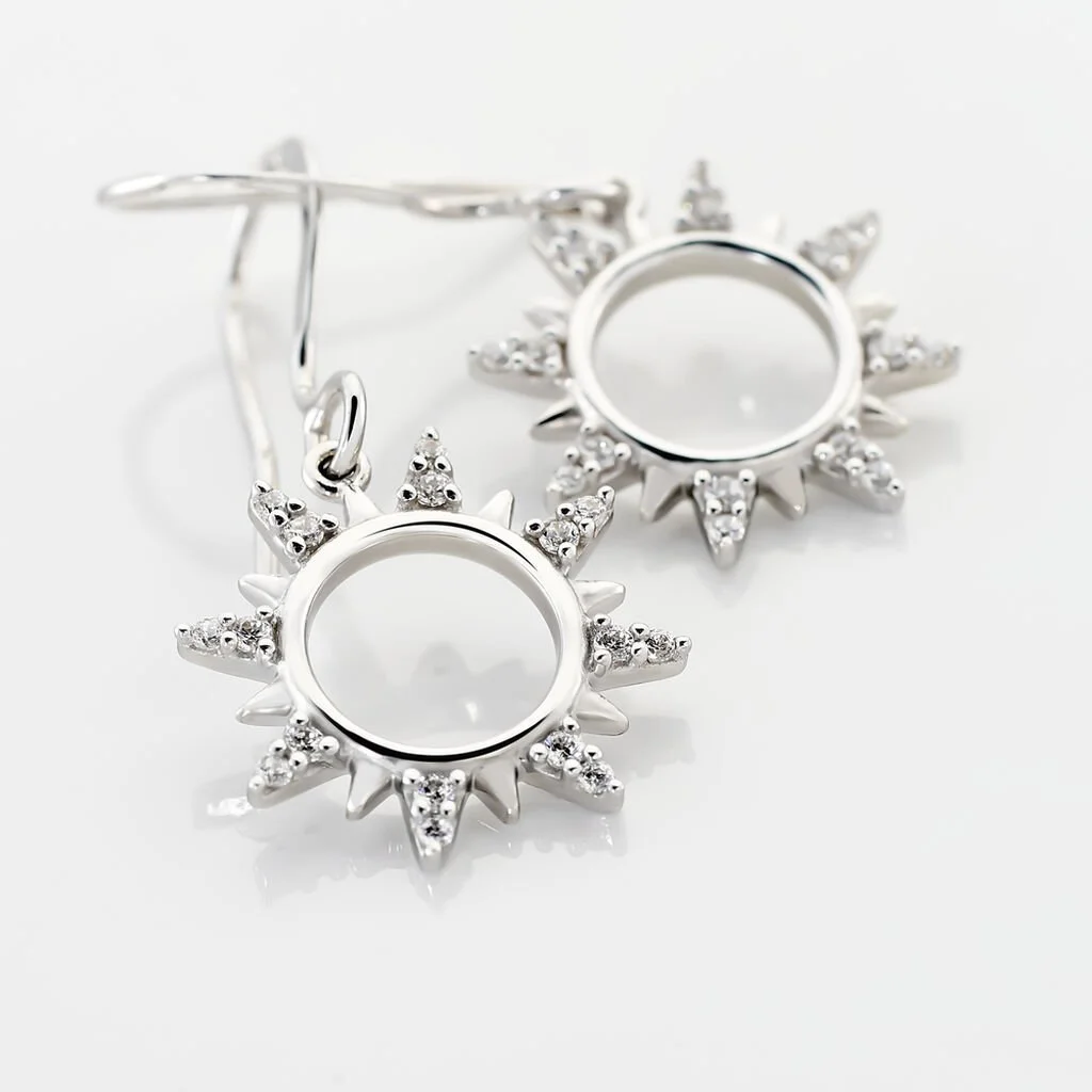 Histoire D'Or Boucles D'oreilles Pendantes Astri Argent Blanc Oxyde De Zirconium 5 Histoire D'Or Boucles D'oreilles Pendantes Astri Argent Blanc Oxyde De Zirconium – Image 3