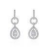 Histoire D'Or Boucles D'oreilles Pendantes Edward Argent Blanc Oxyde De Zirconium