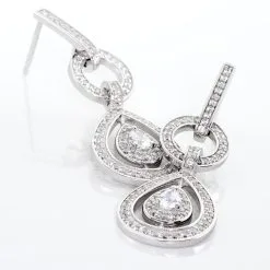 Histoire D'Or Boucles D'oreilles Pendantes Edward Argent Blanc Oxyde De Zirconium -Boucles d'oreilles Bracelet Soldes FAOFBZW1M3 view2