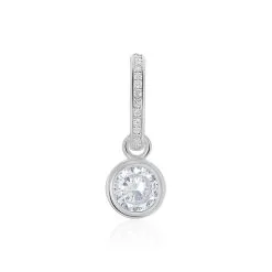 Histoire D'Or Créole Unitaire Ancelin Rondes Argent Blanc Oxyde De Zirconium