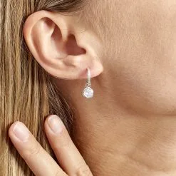 Histoire D'Or Créole Unitaire Ancelin Rondes Argent Blanc Oxyde De Zirconium -Boucles d'oreilles Bracelet Soldes FAOFBZW1OT model0