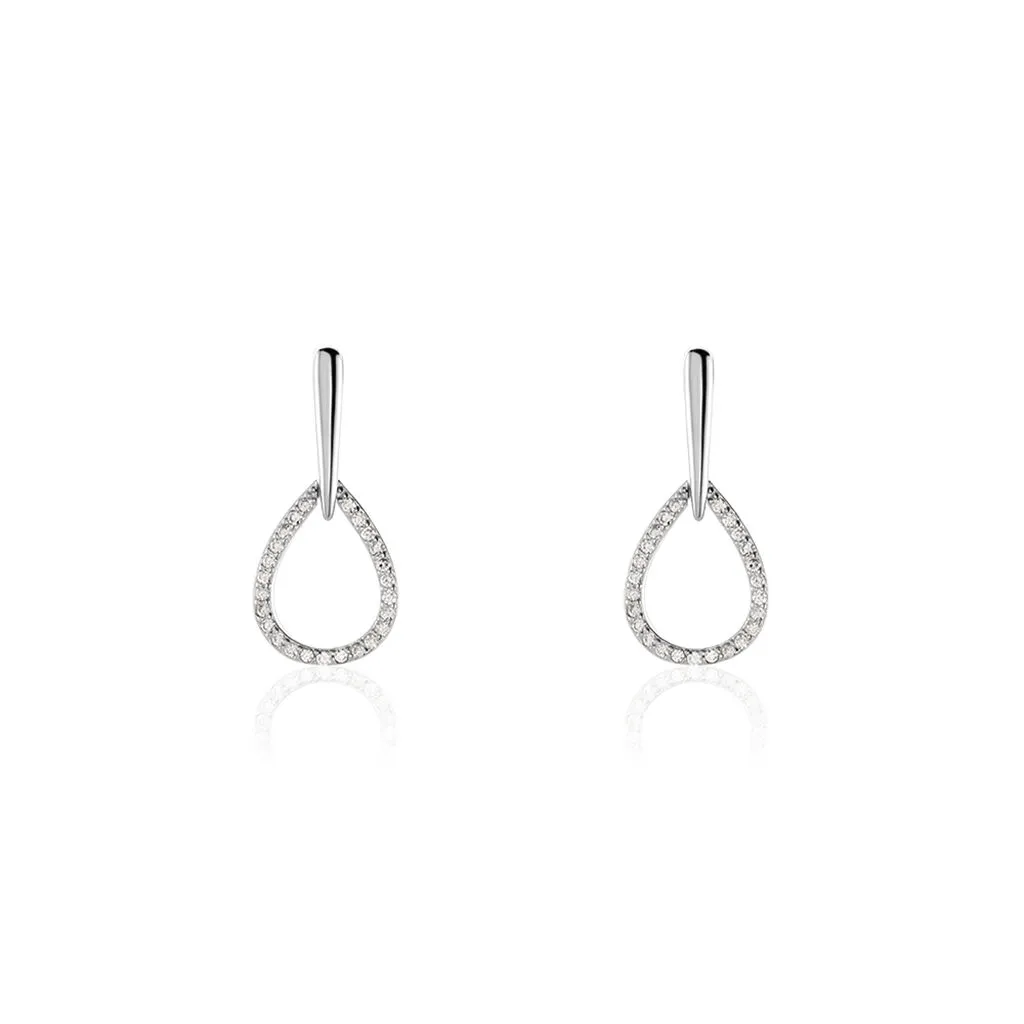 Histoire D'Or Boucles D'oreilles Pendantes Germinal Argent Blanc Oxyde De Zirconium 3 Histoire D'Or Boucles D'oreilles Pendantes Germinal Argent Blanc Oxyde De Zirconium