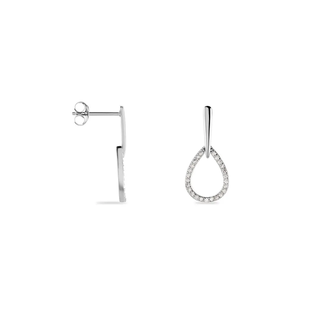 Histoire D'Or Boucles D'oreilles Pendantes Germinal Argent Blanc Oxyde De Zirconium 4 Histoire D'Or Boucles D'oreilles Pendantes Germinal Argent Blanc Oxyde De Zirconium – Image 2