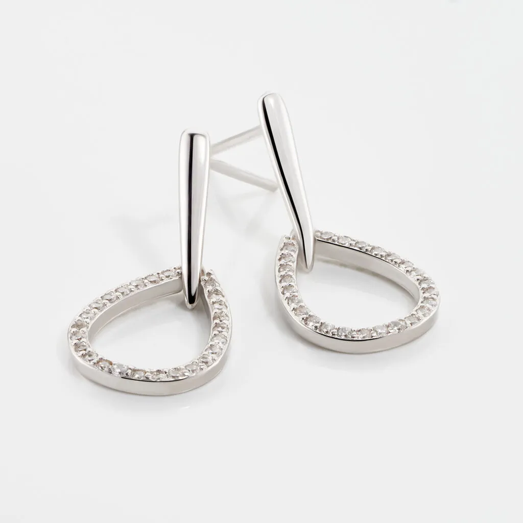 Histoire D'Or Boucles D'oreilles Pendantes Germinal Argent Blanc Oxyde De Zirconium 5 Histoire D'Or Boucles D'oreilles Pendantes Germinal Argent Blanc Oxyde De Zirconium – Image 3