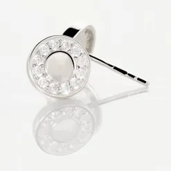 Histoire D'Or Boucles D'oreilles Puces Amory Argent Blanc Oxyde De Zirconium -Boucles d'oreilles Bracelet Soldes FAOFBZW1PE view2