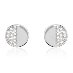 Histoire D'Or Boucles D'oreilles Puces Argent Blanc Viviano Oxydes De Zirconium