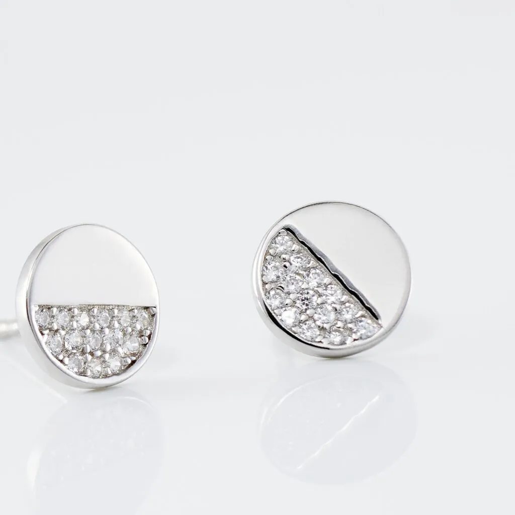 Histoire D'Or Boucles D'oreilles Puces Argent Blanc Viviano Oxydes De Zirconium 5 Histoire D'Or Boucles D'oreilles Puces Argent Blanc Viviano Oxydes De Zirconium – Image 3