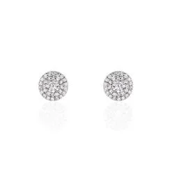Histoire D'Or Boucles D'oreilles Puces Hildegonde Argent Oxyde De Zirconium