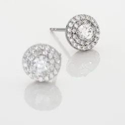 Histoire D'Or Boucles D'oreilles Puces Hildegonde Argent Oxyde De Zirconium -Boucles d'oreilles Bracelet Soldes FAOFBZW1QT view2