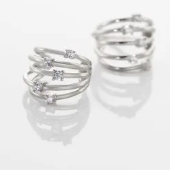 Histoire D'Or Créoles Gasparo Argent Oxyde -Boucles d'oreilles Bracelet Soldes FAOFBZW1S1 view2