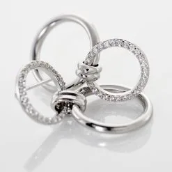 Histoire D'Or Boucles D'oreilles Pendantes Colas Argent Blanc Oxyde De Zirconium -Boucles d'oreilles Bracelet Soldes FAOFBZW1SD view2