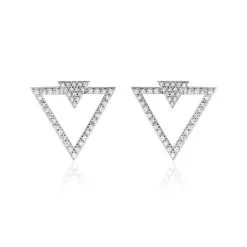 Histoire D'Or Boucles D'oreilles Pendantes Sauge Argent Blanc Oxyde