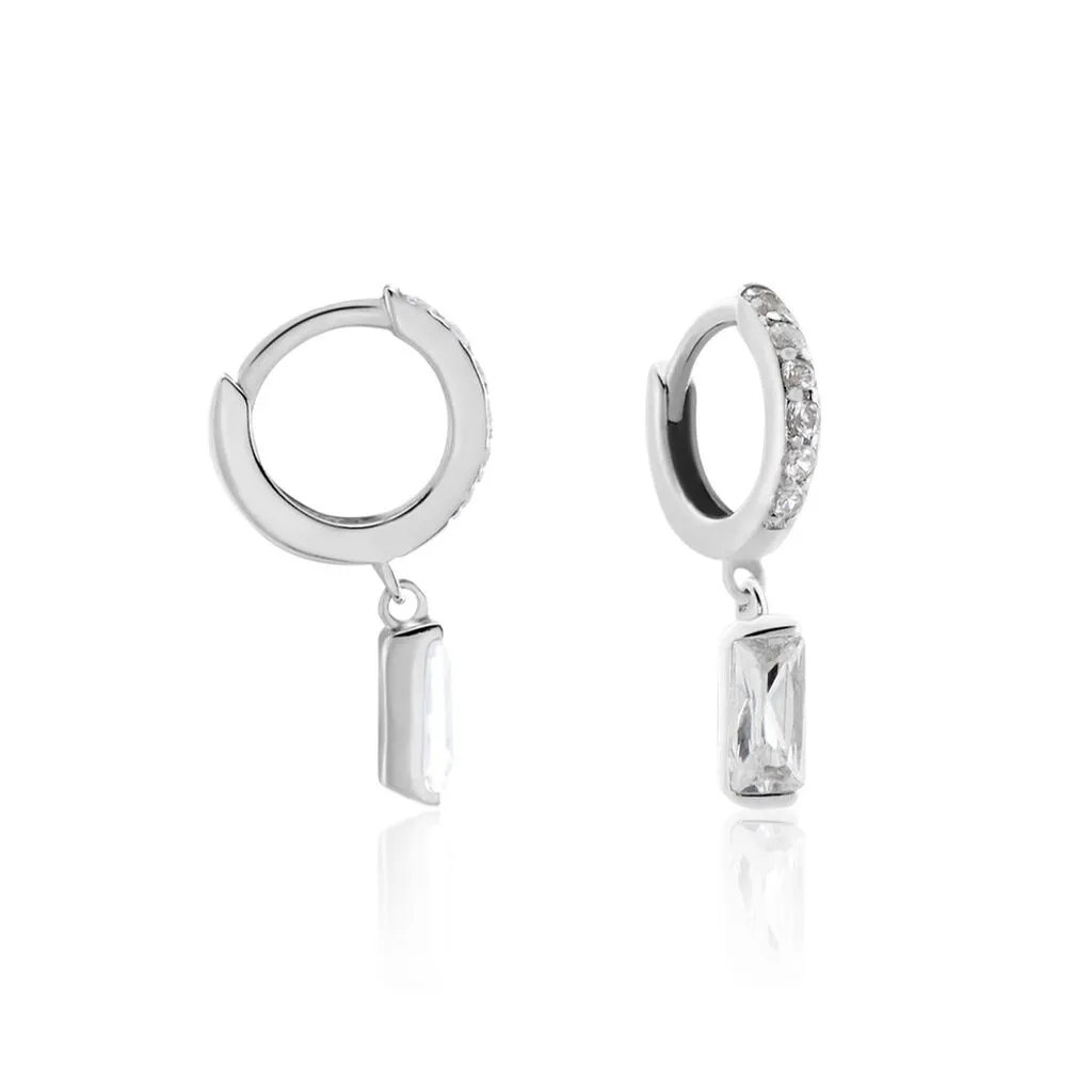 Histoire D'Or Créoles Argent Blanc Irenion Oxydes De Zirconium 3 Histoire D'Or Créoles Argent Blanc Irenion Oxydes De Zirconium