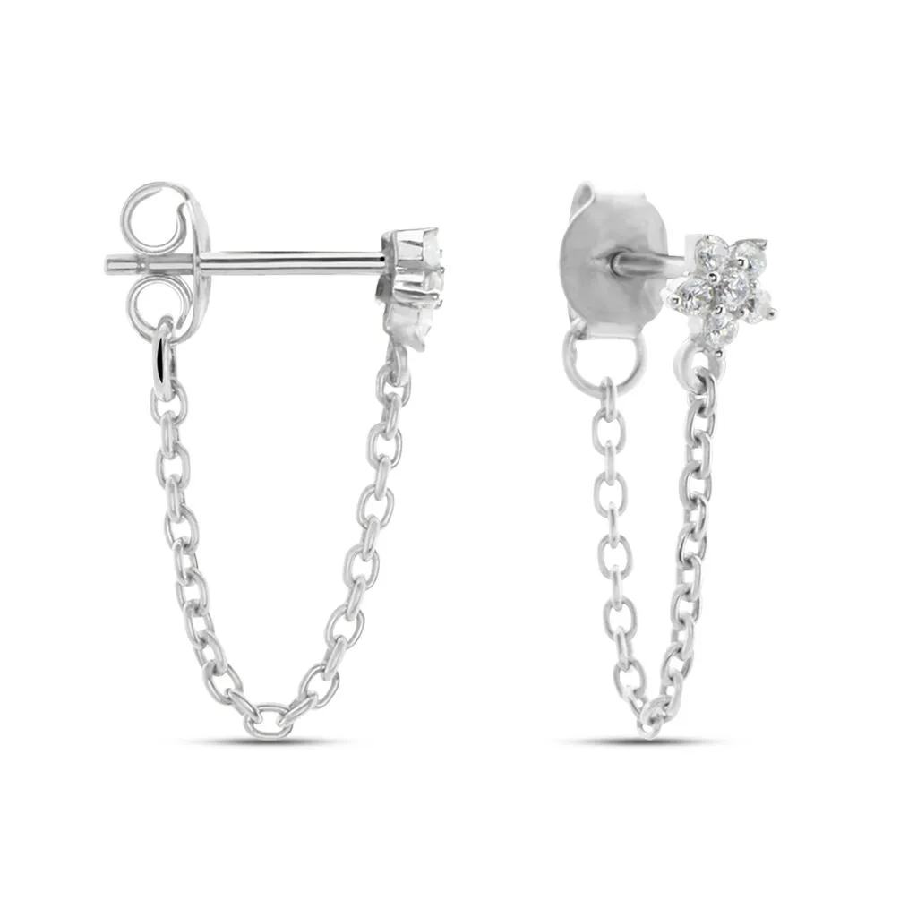 Histoire D'Or Boucles D'oreilles Pendantes Argent Blanc Tamako Oxydes De Zirconium 4 Histoire D'Or Boucles D'oreilles Pendantes Argent Blanc Tamako Oxydes De Zirconium – Image 2