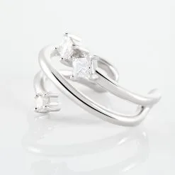 Histoire D'Or Bague D'hélix Unitaire Amada Argent Blanc Oxyde De Zirconium -Boucles d'oreilles Bracelet Soldes FAOFBZW1WC view2