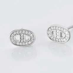 Histoire D'Or Boucles D'oreilles Puces Argent Blanc Caprina Oxydes De Zirconium -Boucles d'oreilles Bracelet Soldes FAOFBZW1Y7 view2