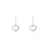 Histoire D'Or Boucles D'oreilles Pendantes Nermin Argent Blanc Oxyde De Zirconium