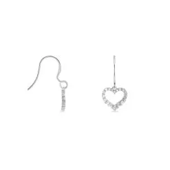 Histoire D'Or Boucles D'oreilles Pendantes Nermin Argent Blanc Oxyde De Zirconium -Boucles d'oreilles Bracelet Soldes FAOFBZW990 view1