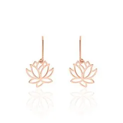 Histoire D'Or Boucles D'oreilles Pendantes Rosita Argent Rose