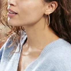 Histoire D'Or Créoles Adyson Effet Perle Argent Rose -Boucles d'oreilles Bracelet Soldes FAOFRW0127 model0