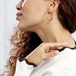 Histoire D'Or Créoles Anne Lisse Argent Rose -Boucles d'oreilles Bracelet Soldes FAOFRW0133 model0