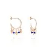 Histoire D'Or Créoles Maxine Argent Rose Pierre De Synthese -Boucles d'oreilles Bracelet Soldes FAOFRXB011 master