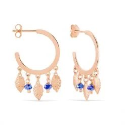 Histoire D'Or Créoles Maxine Argent Rose Pierre De Synthese -Boucles d'oreilles Bracelet Soldes FAOFRXB011 view2