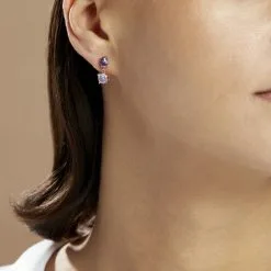 Histoire D'Or Boucles D'oreilles Pendantes Argent Rose Brenna Oxydes De Zirconium -Boucles d'oreilles Bracelet Soldes FAOFRZI004 model0