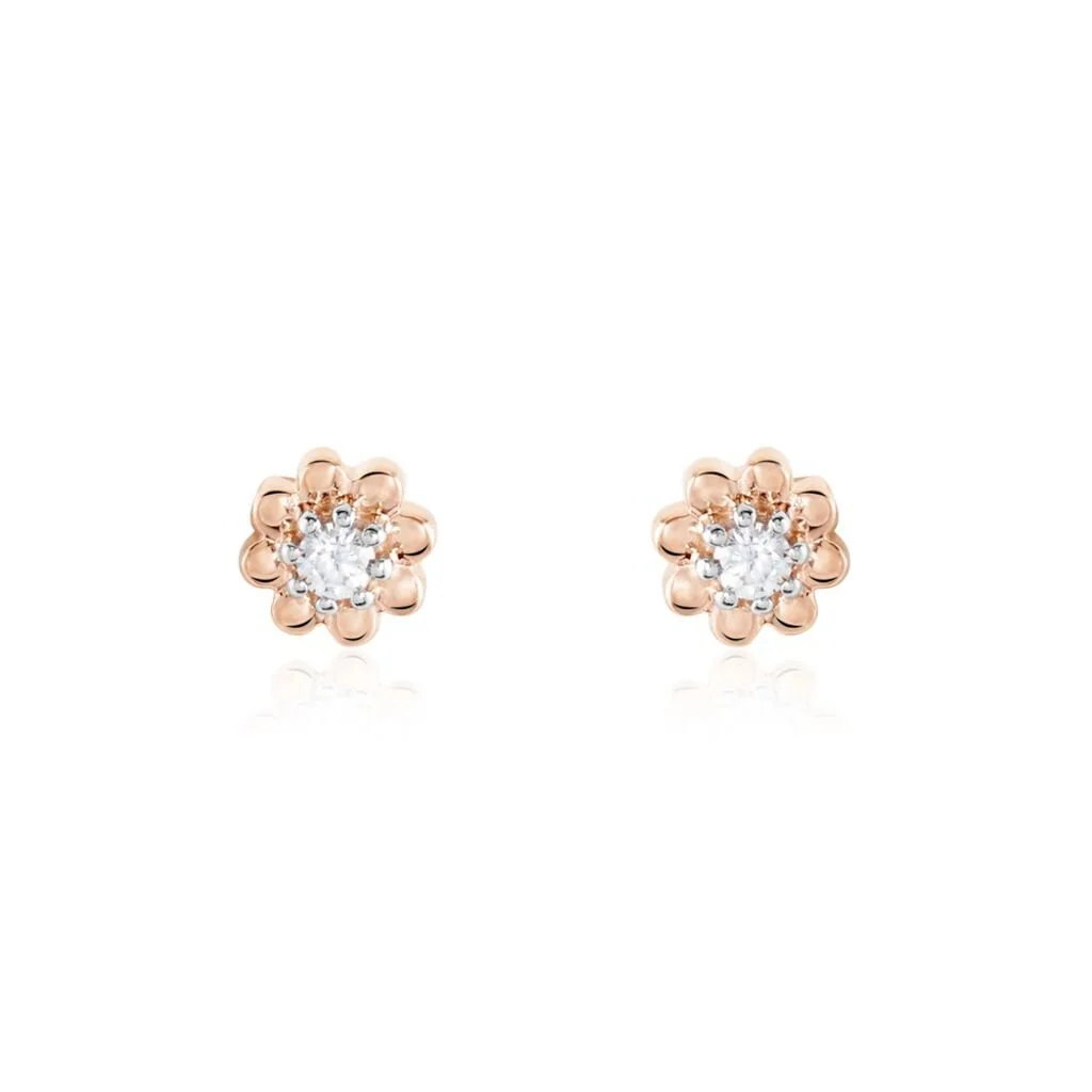 Histoire D'Or Boucles D'oreilles Puces Argent Rose Donella Oxyde De Zirconium 3 Histoire D'Or Boucles D'oreilles Puces Argent Rose Donella Oxyde De Zirconium