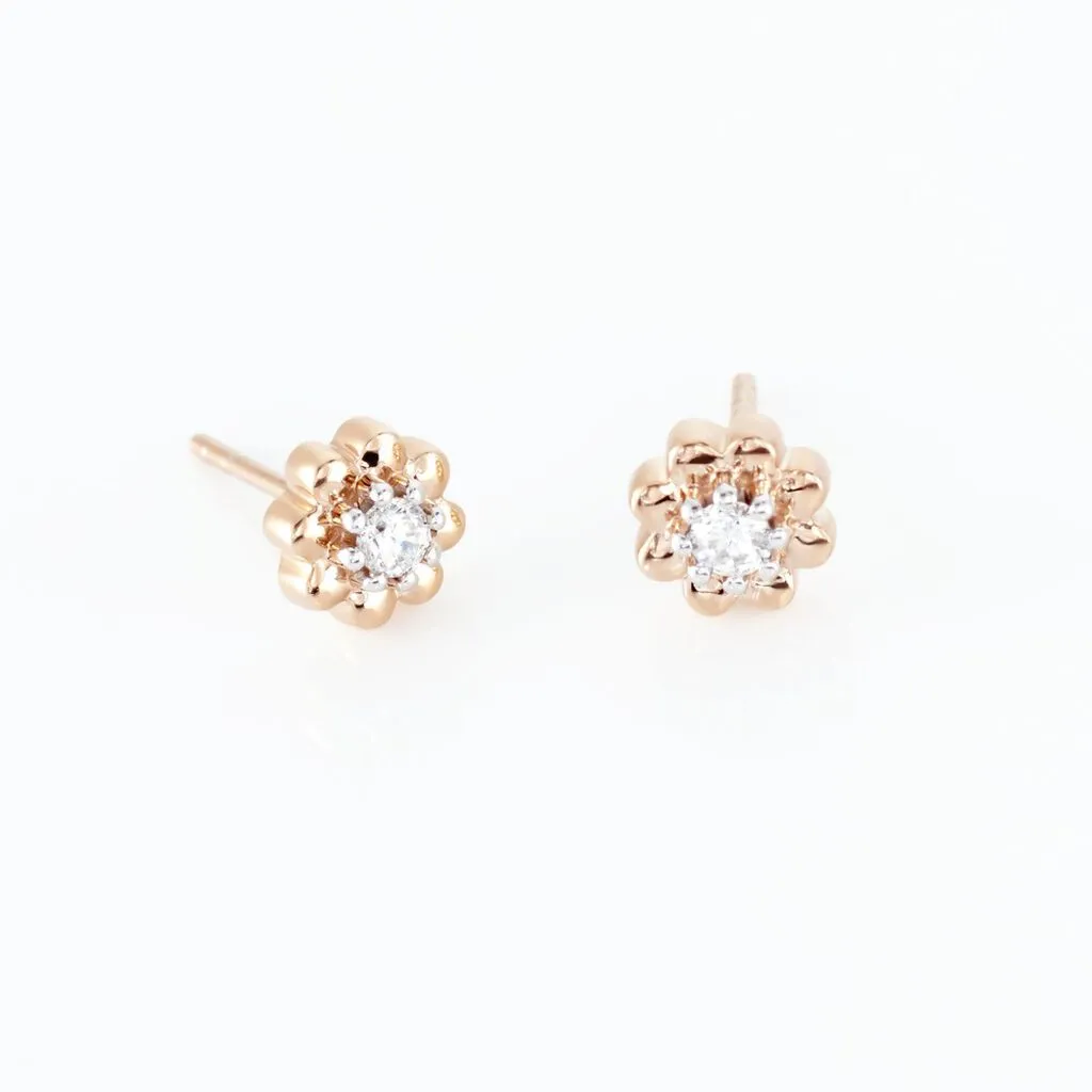 Histoire D'Or Boucles D'oreilles Puces Argent Rose Donella Oxyde De Zirconium 5 Histoire D'Or Boucles D'oreilles Puces Argent Rose Donella Oxyde De Zirconium – Image 3