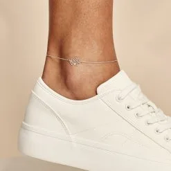 Histoire D'Or Chaîne De Cheville Maylie Argent Blanc -Boucles d'oreilles Bracelet Soldes FAZFBW00UA model0