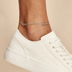 Histoire D'Or Chaîne De Cheville Noelle Argent Blanc -Boucles d'oreilles Bracelet Soldes FAZFBW0195 model0