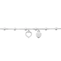 Histoire D'Or Chaîne De Cheville Minia Argent Blanc -Boucles d'oreilles Bracelet Soldes FAZFBW0203 view1