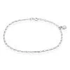 Histoire D'Or Chaîne De Cheville Laurelyn Maille Alternee 1/1 Argent Blanc -Boucles d'oreilles Bracelet Soldes FAZFBW0204 master