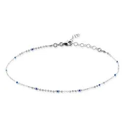 Histoire D'Or Chaîne De Cheville Sherie Argent Blanc