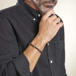 Histoire D'Or Bracelet Boules Acier Gris Laloun 7 Histoire D'Or Bracelet Boules Acier Gris Laloun -Boucles d'oreilles Bracelet Soldes FIBHBFN004 model0