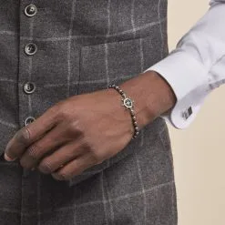 Histoire D'Or Bracelet Arsenius Acier Blanc Onyx -Boucles d'oreilles Bracelet Soldes FIBHBNN001 model0