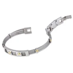 Histoire D'Or Bracelet Jacques Acier Blanc -Boucles d'oreilles Bracelet Soldes FIBHBW0022 view1