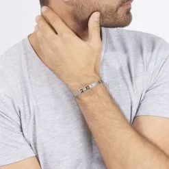 Histoire D'Or Bracelet Jacques Acier Blanc -Boucles d'oreilles Bracelet Soldes FIBHBW0022 view3